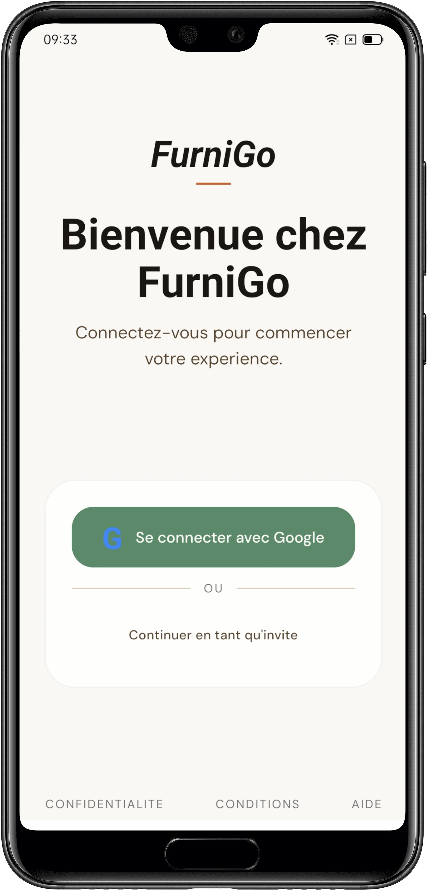 Connexion Google